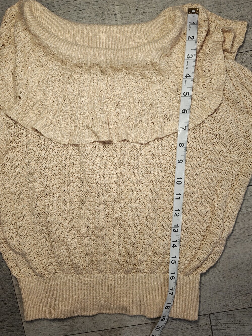 Free People Crazy In Love Knit Off The Shoulder Ruffle Sweater. - Picture 12 of 15